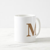 Initiaal Letter Gold Monogram Modern Koffiemok (Voorkant rechts)