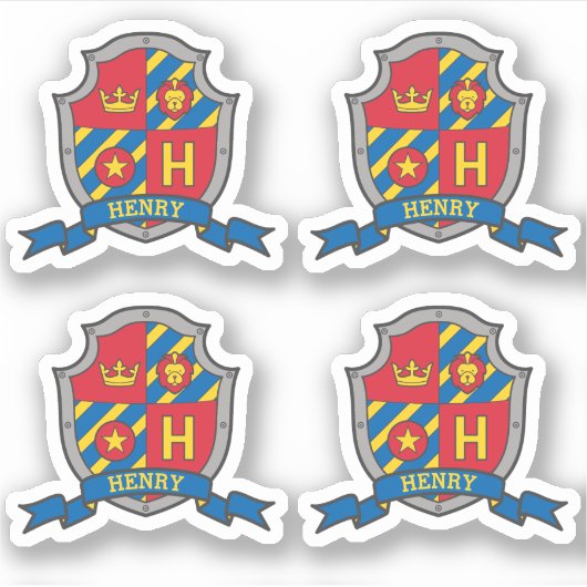 Initiaal letter H aangepaste naam leeuw krest shie Sticker (Voorkant)