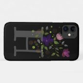 Initiaal Letter H Plus Floral Design Case-Mate iPhone Case (Achterkant (horizontaal))