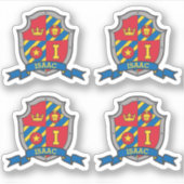 Initiaal letter I aangepaste naam leeuw crest shie Sticker (Voorkant)