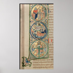 Initiaal letter "I" in princiio Poster