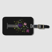 Initiaal Letter I Plus Floral Design Bagagelabel (Voorkant (horizontaal))