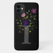 Initiaal Letter I Plus Floral Design Case-Mate iPhone Case (Achterkant)