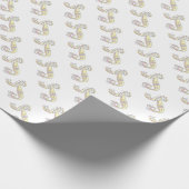 Initiaal letter J monogram gepersonaliseerde omloo Cadeaupapier (Hoek)