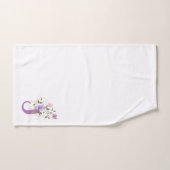 Initiaal Letter J Plus Floral Design Bath Towel Se Bad Handdoek (Handdoek)
