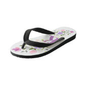 Initiaal Letter K Plus Floral Design Kinder Teenslippers (Schuin)
