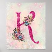 Initiaal letter K Poster (Voorkant)