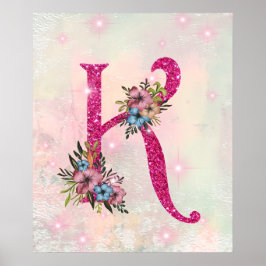 Initiaal letter K Poster