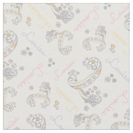 Initiaal letter L Louisa aangepaste naam stof