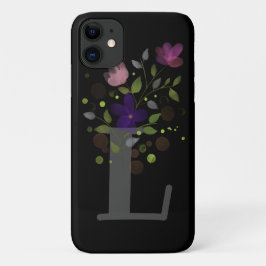 Initiaal Letter L Plus Floral Design Case-Mate iPhone Case