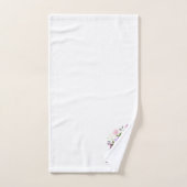 Initiaal Letter M Plus Floral Design Bath Towel Se Bad Handdoek (Handdoek)