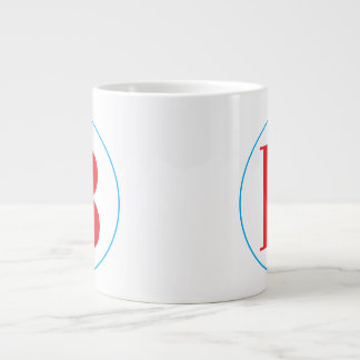 Initiaal letter met cirkel stijlvol grote koffiekop
