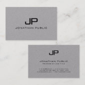 Initiaal Letter Monogram Elegant Moderne Sjabloon Visitekaartje (Voorkant / Achterkant)