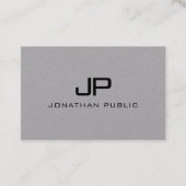 Initiaal Letter Monogram Elegant Moderne Sjabloon Visitekaartje (Voorkant)