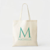 Initiaal Letter Monogram Elegant Sjabloon Moderne Tote Bag (Voorkant)