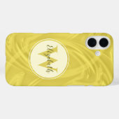 Initiaal Letter Monogram Gele schaduwstructuur Case-Mate iPhone Case (Achterkant (horizontaal))