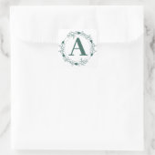 Initiaal Letter Monogram Gepersonaliseerd Vierkante Sticker (Tas)