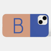 Initiaal Letter Monogram Modern Colorblock Case-Mate iPhone Case (Achterkant (horizontaal))