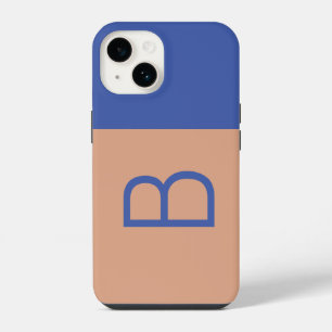 Initiaal Letter Monogram Modern Colorblock iPhone 14 Hoesje