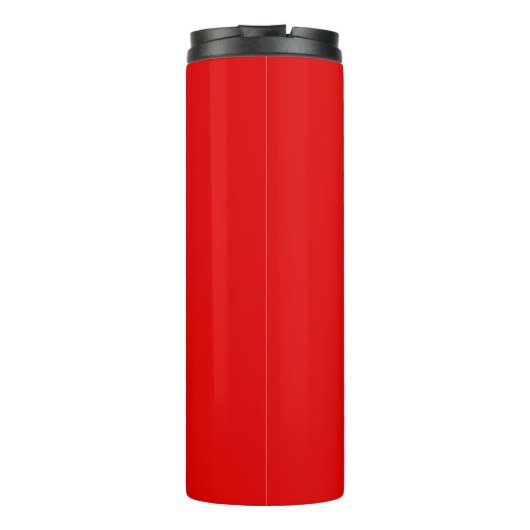 Initiaal Letter Monogram Modern Red White Thermosbeker (Achterkant)