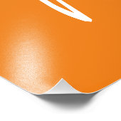 Initiaal Letter Monogram Modern Stijl Oranje Wit Foto Afdruk (Hoek)
