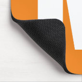Initiaal Letter Monogram Modern Stijl Oranje Wit Muismat (Hoek)