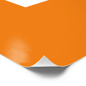 Initiaal Letter Monogram Modern Stijl Oranje Wit Perfect Poster (Hoek)