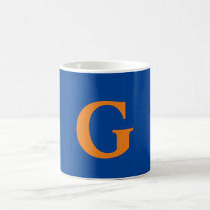 Initiaal Letter Monogram Modern Stijlvol Blauw Sin Koffiemok