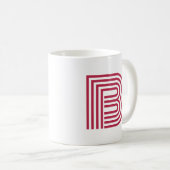 Initiaal Letter Monogram Modern Stijlvol Eenvoudig Koffiemok (Voorkant rechts)