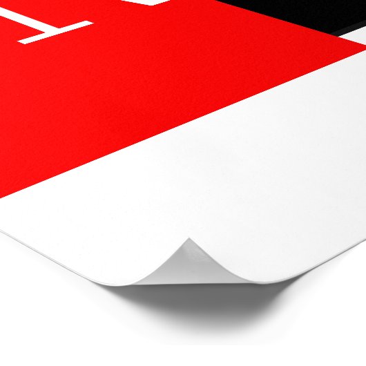 Initiaal Letter Monogram Modern Stijlvol Poster (Hoek)