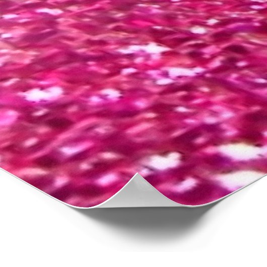 Initiaal Letter Monogram Modern Stijlvol Roze Poster (Hoek)