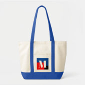 Initiaal Letter Monogram Modern Stijlvol Tote Bag (Voorkant)