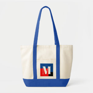 Initiaal Letter Monogram Modern Stijlvol Tote Bag