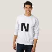 Initiaal Letter Monogram Modern Trendy Gepersonali Trui (Voorkant volledig)