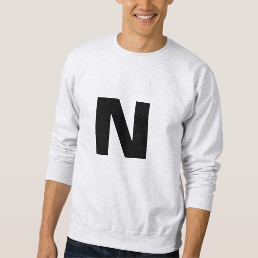 Initiaal Letter Monogram Modern Trendy Gepersonali Trui (Voorkant)