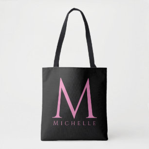 Initiaal Letter Monogram Moderne Sjabloon Grocery Tote Bag