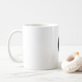 Initiaal Letter Monogram Moderne Stijl Koffie Mok