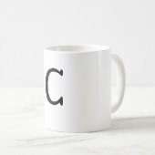 Initiaal Letter Monogram Moderne Stijl Koffie Mok (Voorkant rechts)