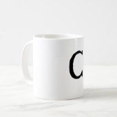 Initiaal Letter Monogram Moderne Stijl Koffie Mok (Voorkant links)