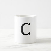 Initiaal Letter Monogram Moderne Stijl Koffie Mok (Center)
