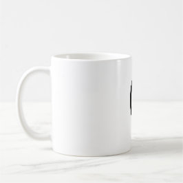 Initiaal Letter Monogram Moderne Stijl Koffie Mok