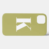Initiaal Letter Monogram Moderne Stijl Olijfgroen Case-Mate iPhone Case (Achterkant (horizontaal))