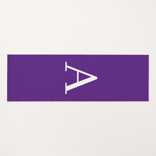Initiaal Letter Monogram Moderne Stijl Paars Blauw Yogamat (Voorkant (horizontaal))