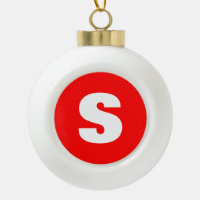 Initiaal Letter Monogram Moderne Stijl Rood Wit