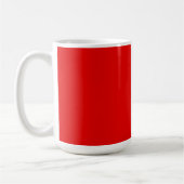 Initiaal Letter Monogram Moderne Stijl Rood Wit Koffiemok (Links)