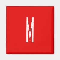 Initiaal Letter Monogram Moderne Stijl Rood Wit