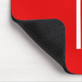 Initiaal Letter Monogram Moderne Stijl Rood Wit Muismat (Hoek)