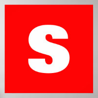 Initiaal Letter Monogram Moderne Stijl Rood Wit