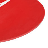 Initiaal Letter Monogram Moderne Stijl Rood Wit Snijplank (Hoek)