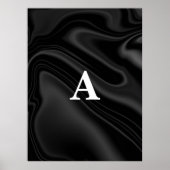 Initiaal Letter Monogram Moderne Stylist Poster (Voorkant)